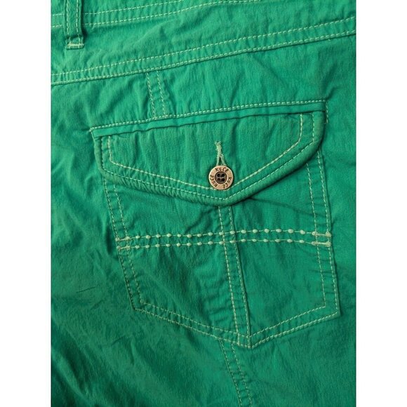 Kuhl Shorts Womens 14 Cotton Nylon Stretch Hiking Flap Pockets Bluish Green - Picture 15 of 15
